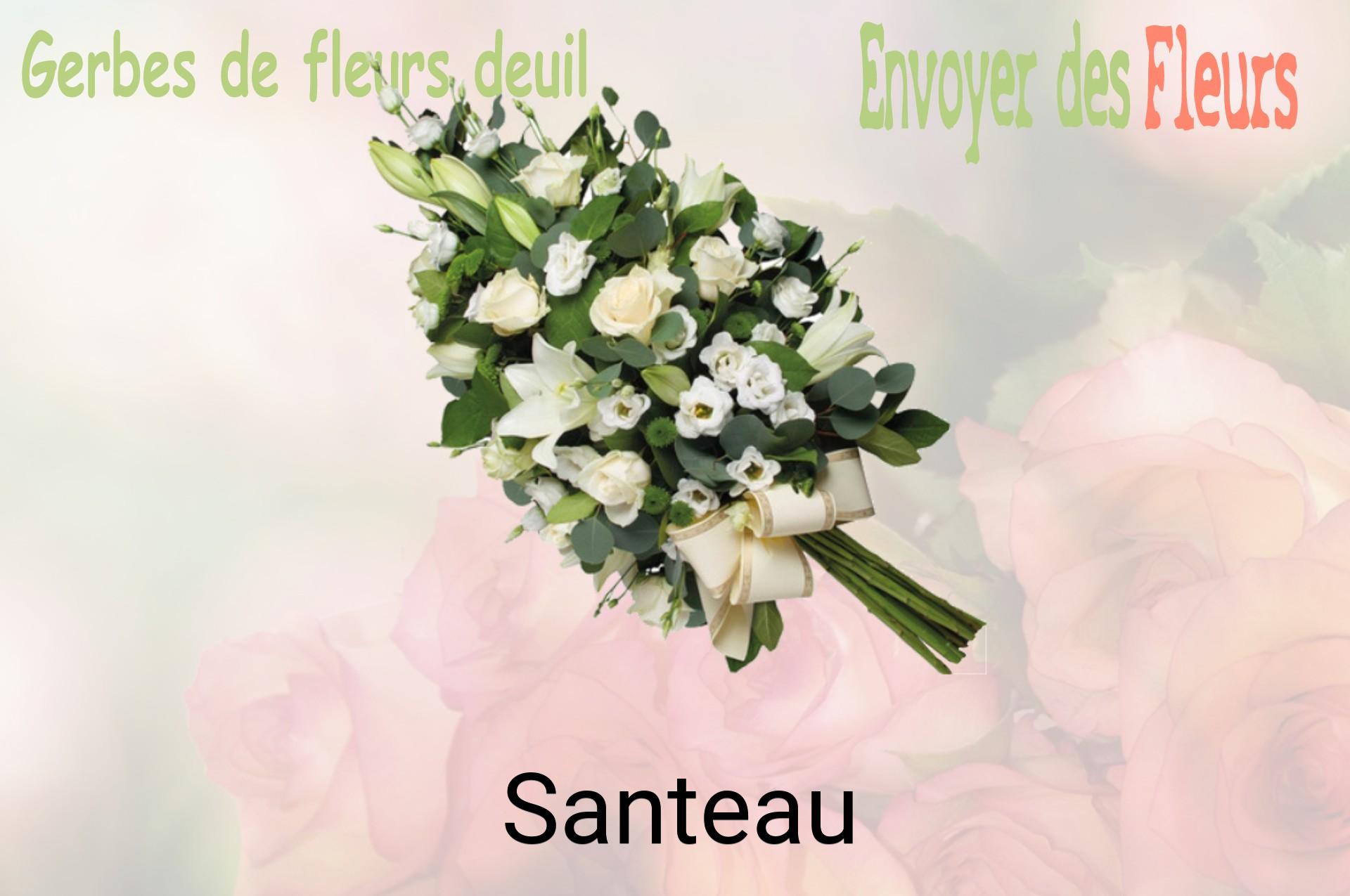 Gerbe de fleurs de deuil livrée à Santeau